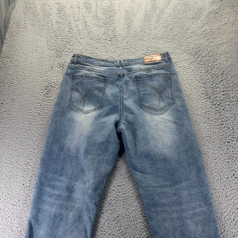 Stitches & Rivets Jeans Mens 40x32 Blue Cotton Denim Straight Leg Workwear Faded